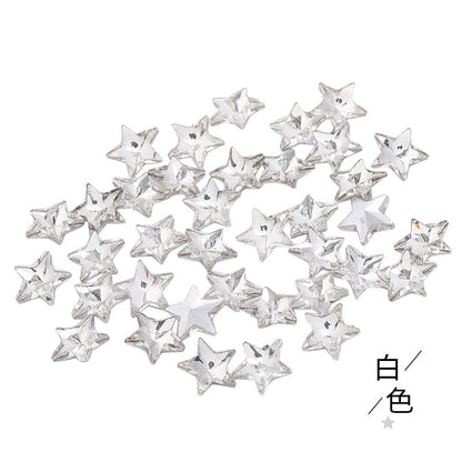 Source of origin: pointed bottom five-pointed star rhinestone, glass five-pointed star rhinestone, phone case diamond attachment, hair accessory rhinestone accessories