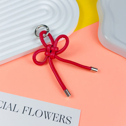 Creative PU leather Chinese knot keychain pendant accessories couple miu bag keychain pendant small gift