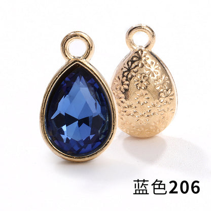 Cross-border hot-selling waterdrop pendants, gold-plated base diamond-inlaid headbands, clothing accessories, earrings, necklaces, accessories, versatile single pendants