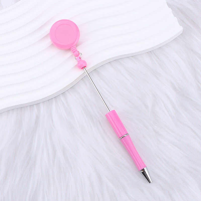 DIY easy to pull buckle ballpoint pen color plastic retractable doctor nurse badge card easy pull cable buckle