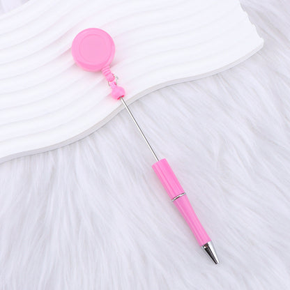 DIY easy to pull buckle ballpoint pen color plastic retractable doctor nurse badge card easy pull cable buckle
