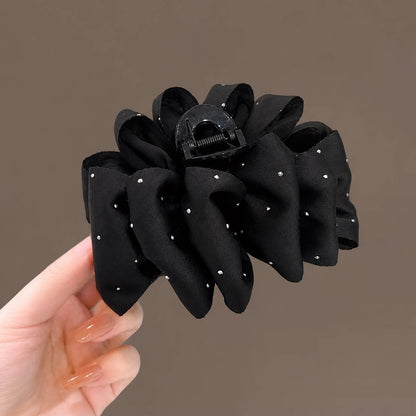 Black mesh bubble claw hair clip with a premium look like a 'full-scale starry star' hair clip, 2026 new style with little hair volume at the back of the head
