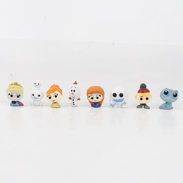 24 ice and snow series stacked fairy tale house cartoon doll ornaments doll gacha hole fun play doll ornaments