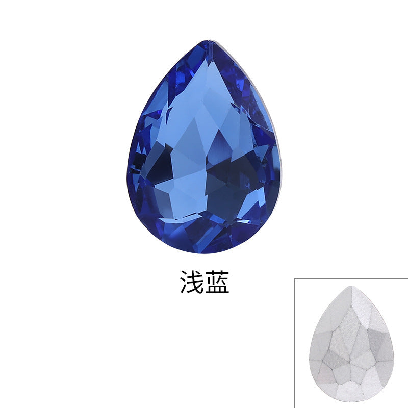 Drop Shape Diamond, Real Silver Plated Bottom Glass, Rhinestone Luggage, Hair Accessories, Accessories, Culet Drop Diamond