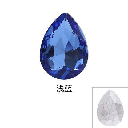 Drop Shape Diamond, Real Silver Plated Bottom Glass, Rhinestone Luggage, Hair Accessories, Accessories, Culet Drop Diamond