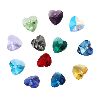 K9 High-End Pointed Bottom Peach Heart Single-Hole Diamond Crystal Glass Pendant Phone Sticker Diamond DIY Clothing, Shoe, Bag Accessories