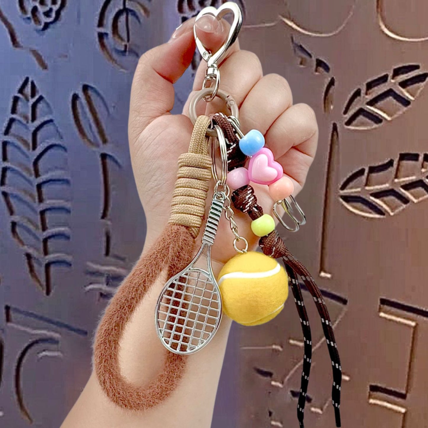 miu tennis rope keychain school bag pendant cute couple bag key chain charm small gift wholesale