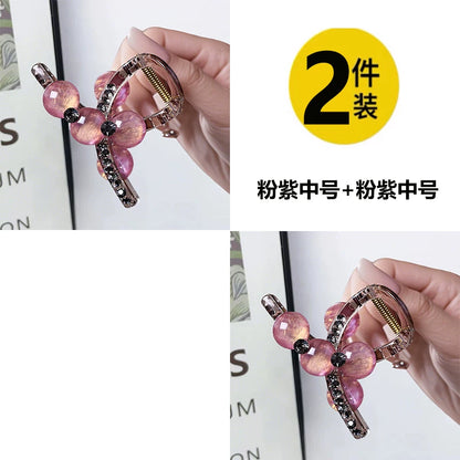 Pearl rhinestone hair clip for women, 2026 new high-end stylish hair grab back hair clip, shark clip hair clip, headwear