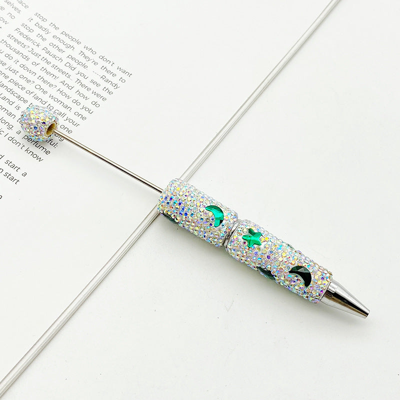Star Moon Full Diamond Ballpoint Pen Creative DIY Beadable Handmade Diamond Ballpoint Pen Manufacturer Gift Pen Wholesale