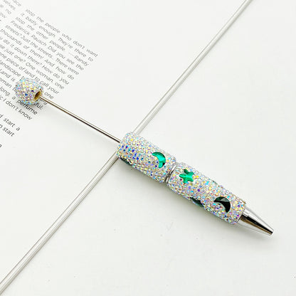 Star Moon Full Diamond Ballpoint Pen Creative DIY Beadable Handmade Diamond Ballpoint Pen Manufacturer Gift Pen Wholesale