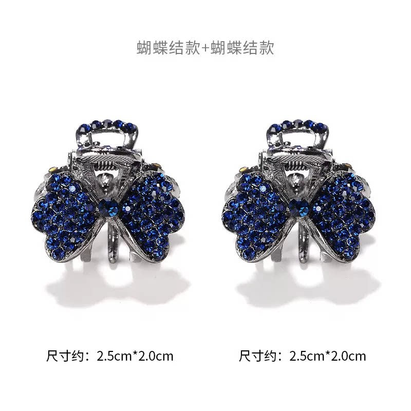Mini small bow rhinestone hair clip, new exquisite bangs side clip, top small grab clip, crushed hair clip