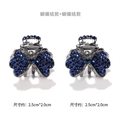 Mini small bow rhinestone hair clip, new exquisite bangs side clip, top small grab clip, crushed hair clip