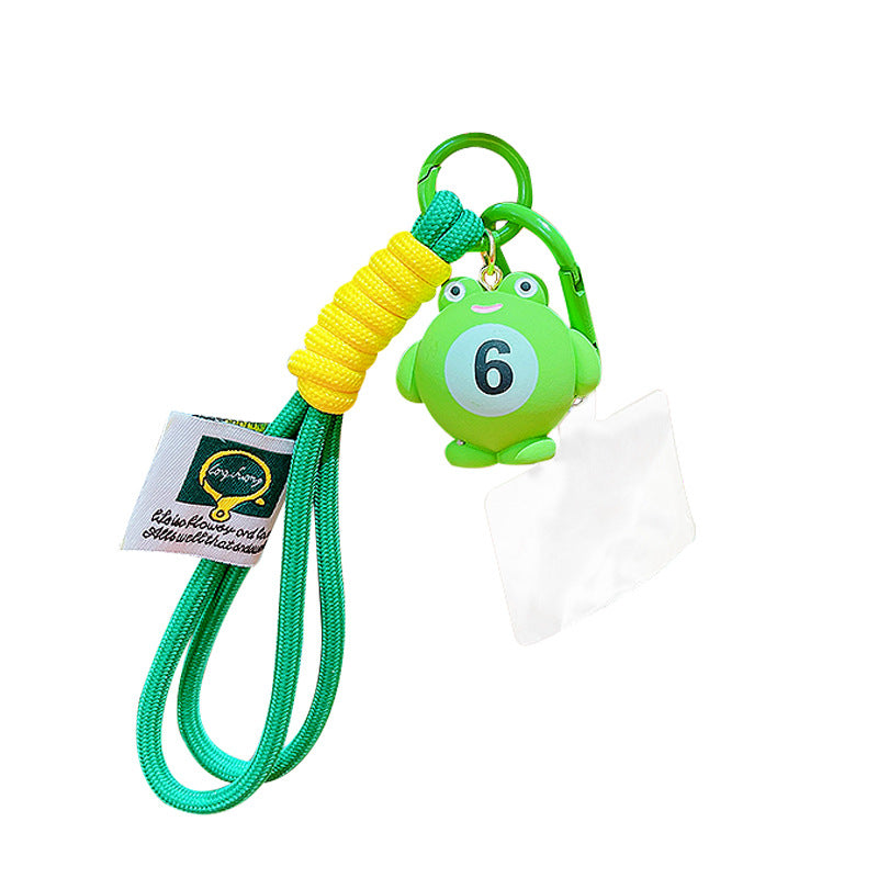 Cartoon snooker billiards keychain bag pendant cute couple schoolbag doll keychain pendant small gifts