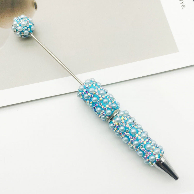 DIY  heavy industry full of diamonds full of pearl ballpoint pen creative gradient beaded ballpoint pen gift pen spot wholesale
