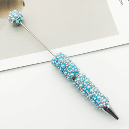 DIY  heavy industry full of diamonds full of pearl ballpoint pen creative gradient beaded ballpoint pen gift pen spot wholesale