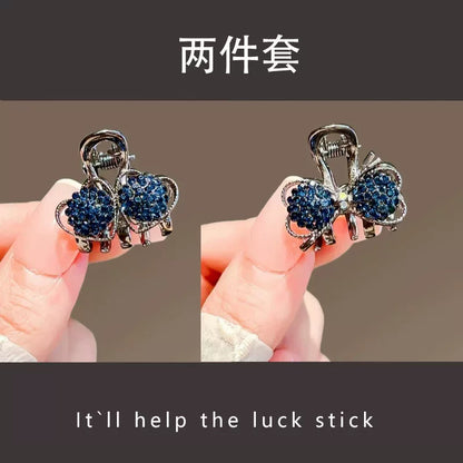 Mini small bow rhinestone hair clip, new exquisite bangs side clip, top small grab clip, crushed hair clip