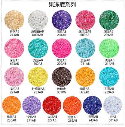 AB Colorful Resin Flat Bottom Rhinestones - Nail Art Clothing Shoes Bag Accessories