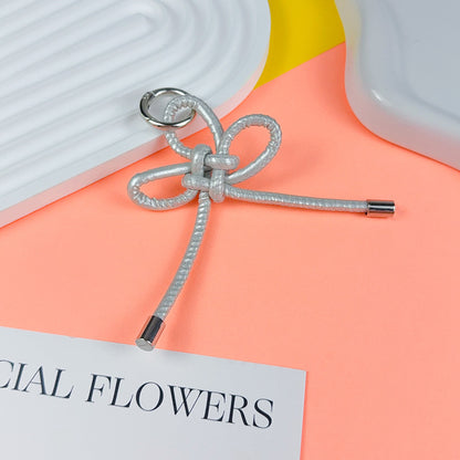 Creative PU leather Chinese knot keychain pendant accessories couple miu bag keychain pendant small gift