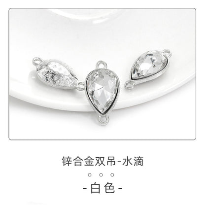 Direct supply of waterdrop double pendants, zinc alloy pendants, earrings, bracelets, jewelry accessories, high-value waterdrop double pendants