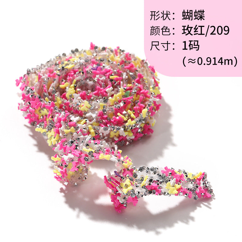 Resin Diamond Rhinestone Strips - Tear-Off Ready-to-Paste Sequins Hot Diamond Shoes Clothing Accessories and DIY crafty