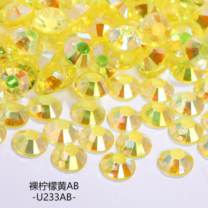 AB Colorful Resin Flat Bottom Rhinestones - Nail Art Clothing Shoes Bag Accessories