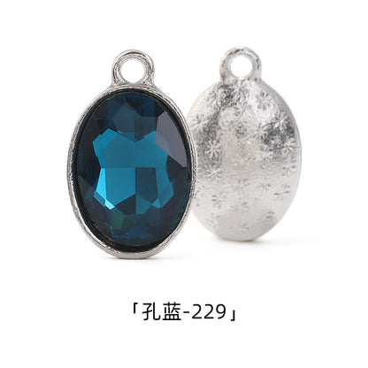 Cross-border wholesale oval pendants, zinc alloy pendants, earrings, bracelets, jewelry accessories, high-appearance oval single pendants