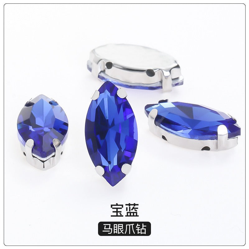 Slender claw drill, manual drilling, hand-stitched glass drill, anti-hook claw drill, hat accessories, clothing accessories, fine brassicle claw drill