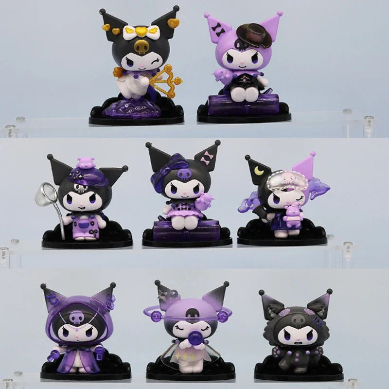 Anime werewolf killing Kuromi witch prophet doll model desktop microlandscape doll gacha ornament