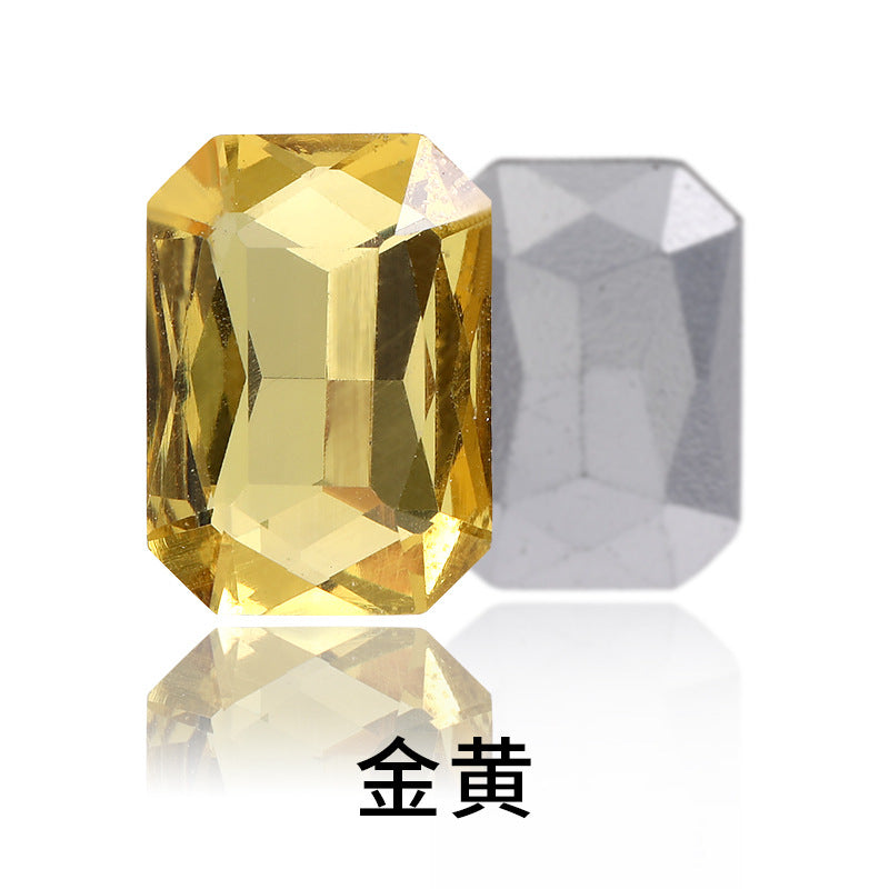 Octagon Pointed Bottom Diamond Rhinestones - Crystal Necklace Earring Tiara Hat Costume Accessories