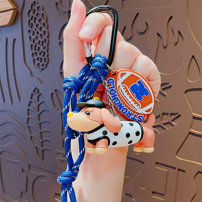 Creative Exquisite Trendy Dachshund Dog Doll Keychain - 3D Cartoon Puppy Couple Bag Pendant