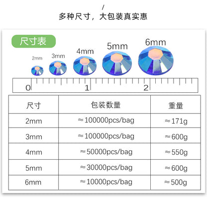 AB Colorful Resin Flat Bottom Rhinestones - Nail Art Clothing Shoes Bag Accessories