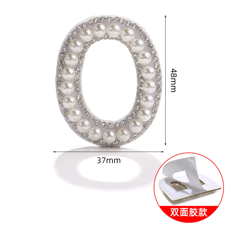 26 English letter patches, pearl adhesive backing tape, DIY double-sided decorative decoration, peel-off self-adhesive patch stickers