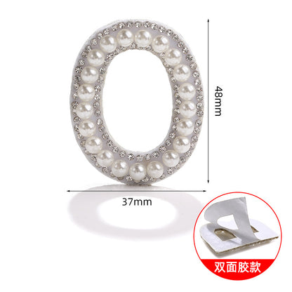 26 English letter patches, pearl adhesive backing tape, DIY double-sided decorative decoration, peel-off self-adhesive patch stickers