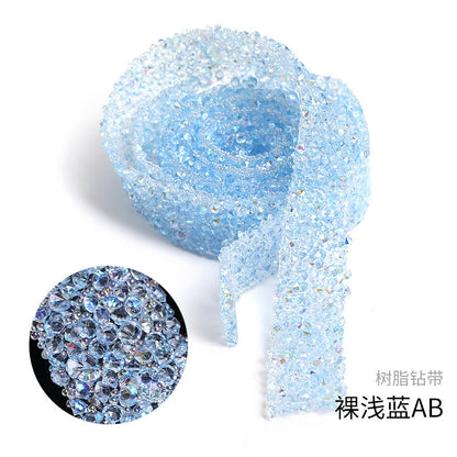 Resin Diamond Rhinestone Strips - Tear-Off Ready-to-Paste Sequins Hot Diamond Shoes Clothing Accessories and DIY crafty