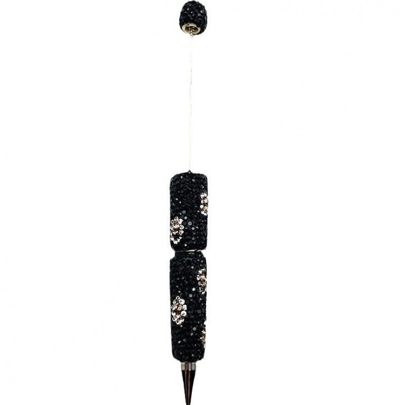 Leopard print full diamond ballpoint pen creative DIY beading pure handmade diamond set ballpoint pen advertising gift pen spot wholesale