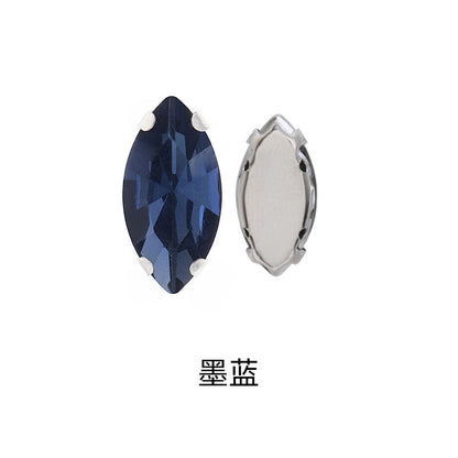 Navette Crystal Square Claw Rhinestones - Thickened Bottom Hand-Sewn Shoes Luggage Clothing Accessories