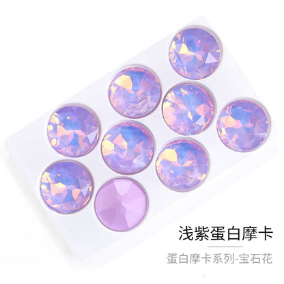 Xichuan crystal glass diamond 27mm gemstone flower pointed bottom special-shaped diamond DIY hair ornament diamond ornament super flash protein fantasy match