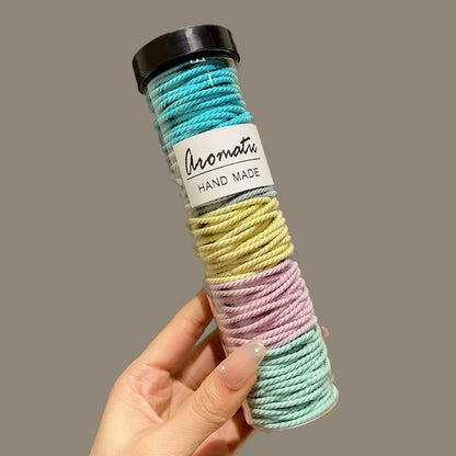 Black rubber band, highly elastic, durable, hair tie, leather sleeve, hair tie, women's bucket set, 100 rubber bands, high ponytail