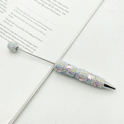 Love full diamond ballpoint pen creative DIY beading handmade diamond inlaid ballpoint pen educational student stationery spot wholesale