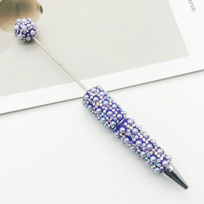 DIY  heavy industry full of diamonds full of pearl ballpoint pen creative gradient beaded ballpoint pen gift pen spot wholesale