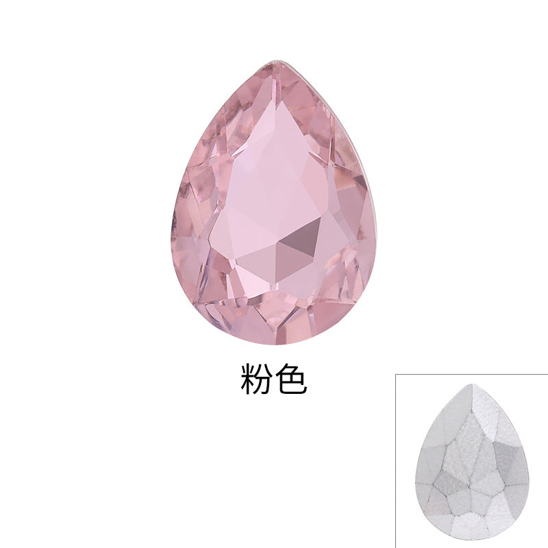 Drop Shape Diamond, Real Silver Plated Bottom Glass, Rhinestone Luggage, Hair Accessories, Accessories, Culet Drop Diamond