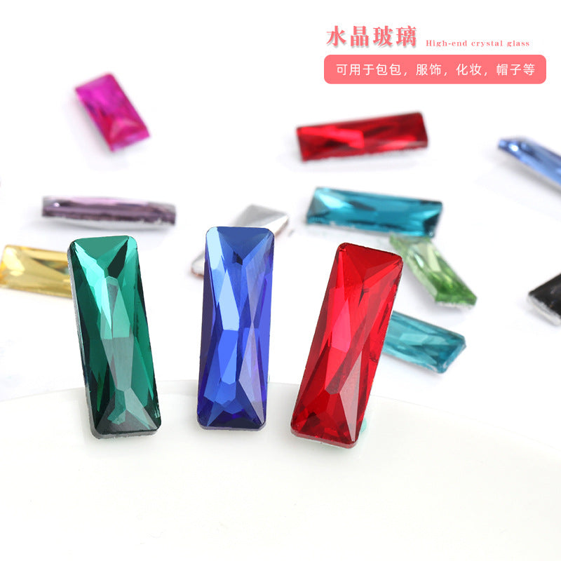 Spot wholesale Rectangular culet, special-shaped, crystal glass diamonds, mobile phone cases, perfume seats, bags and other DIY sticker drills