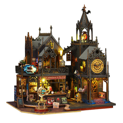 Jiate DIY Cottage Holo Demon City Upgraded Version 2nd Generation Wooden Hand-assembled Miniature Landscape Model Ornaments