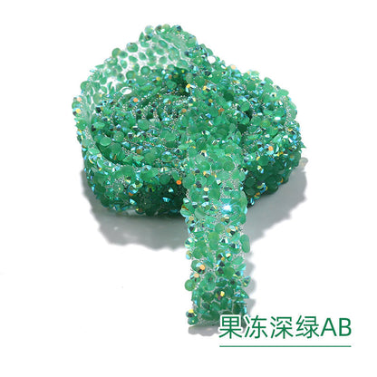 Resin Diamond Rhinestone Strips - Tear-Off Ready-to-Paste Sequins Hot Diamond Shoes Clothing Accessories and DIY crafty