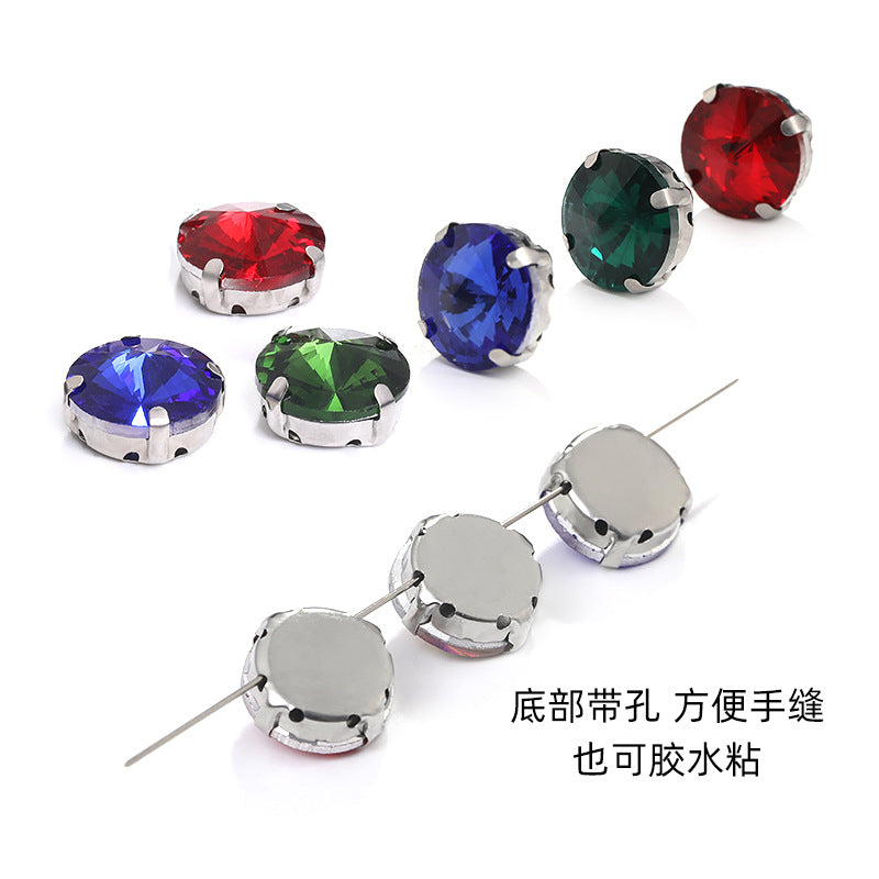 Rivoli Crystal Square Claw Rhinestones - Hand-Sewn Shoe Luggage Clothing Accessories