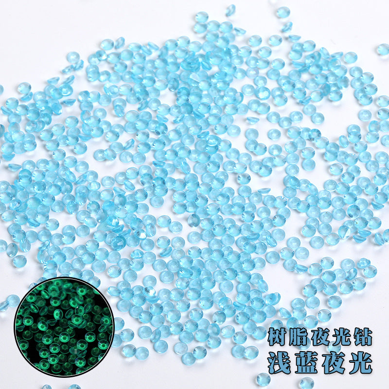New flat resin rhinestone nail nail polish glow diamond DIY nail stickers imitating Olympic diamonds handmade diamond attachment wholesale