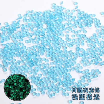 New flat resin rhinestone nail nail polish glow diamond DIY nail stickers imitating Olympic diamonds handmade diamond attachment wholesale
