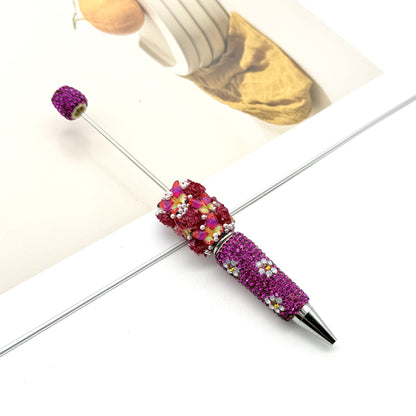 new DIY luxury full diamond pen butterfly pearl daisy rose series ballpoint pen business cute pen