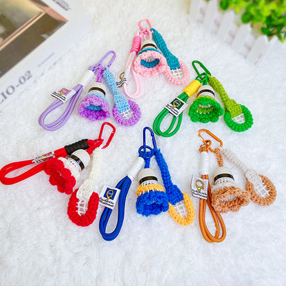 Hand Woven Badminton Pendant - Wool Finished Product Woven Badminton Keychain Bag Pendant Gift