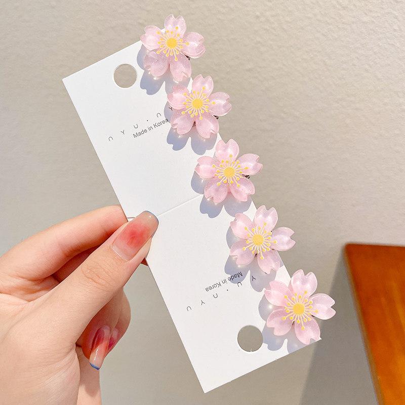 Flower hairpin female hottie photo headgear retro super fairy atmosphere blue beautiful new Chinese side clip hair accessories